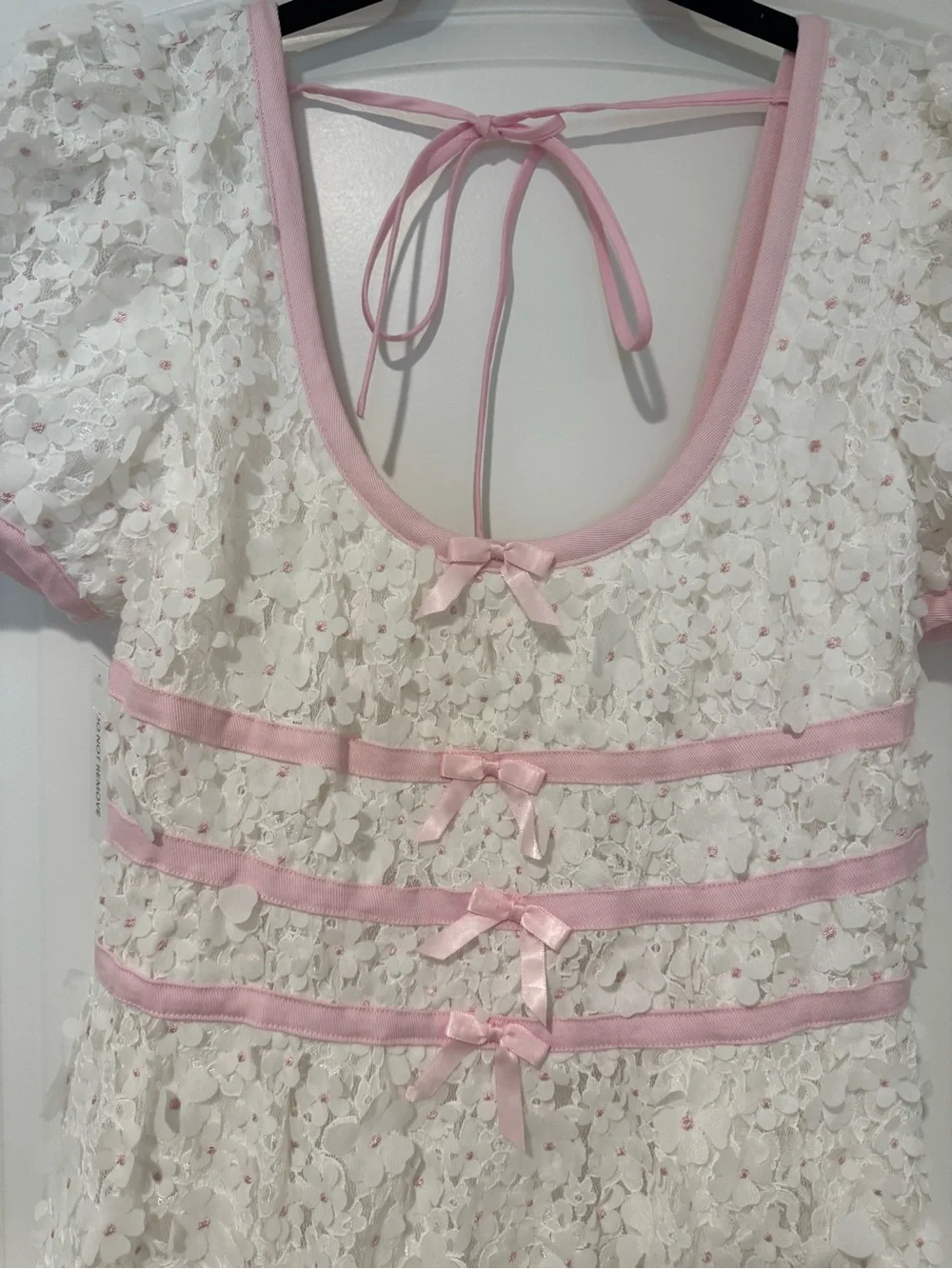 For Love and Lemons Stacked Blossom Lace Mini Dress - Picture 9 of 14